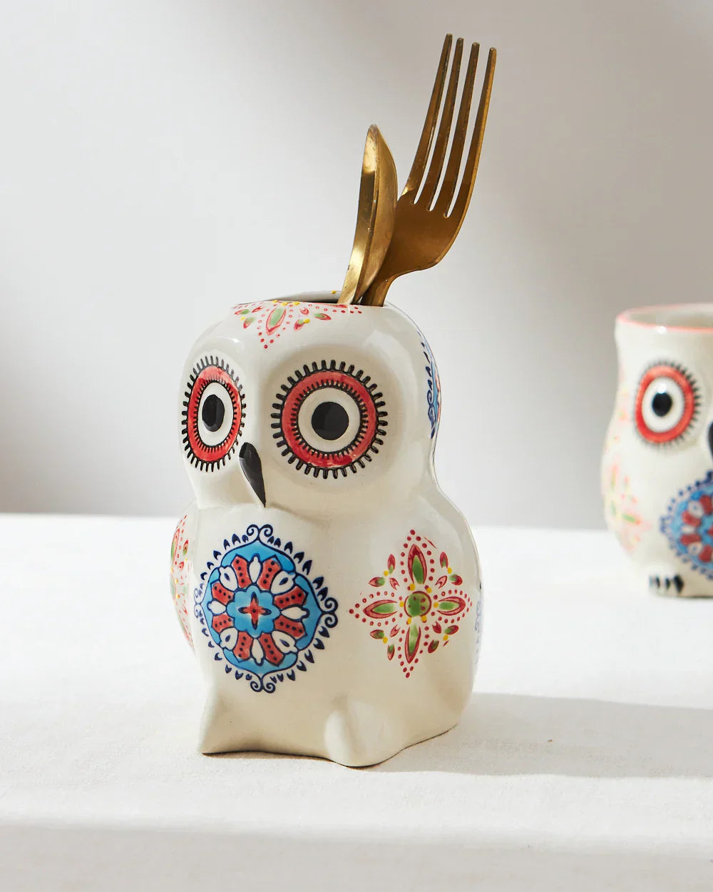 Boho Chakras Owl Vase - Multipurpose