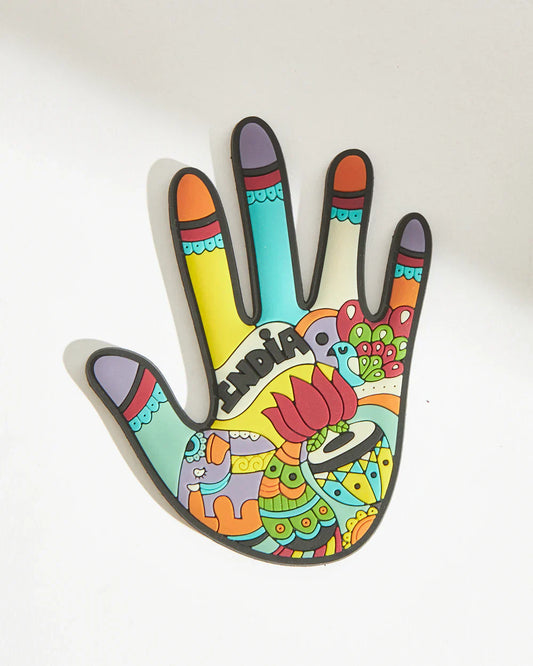 Palm Shaped Fridge Magnet - India Series