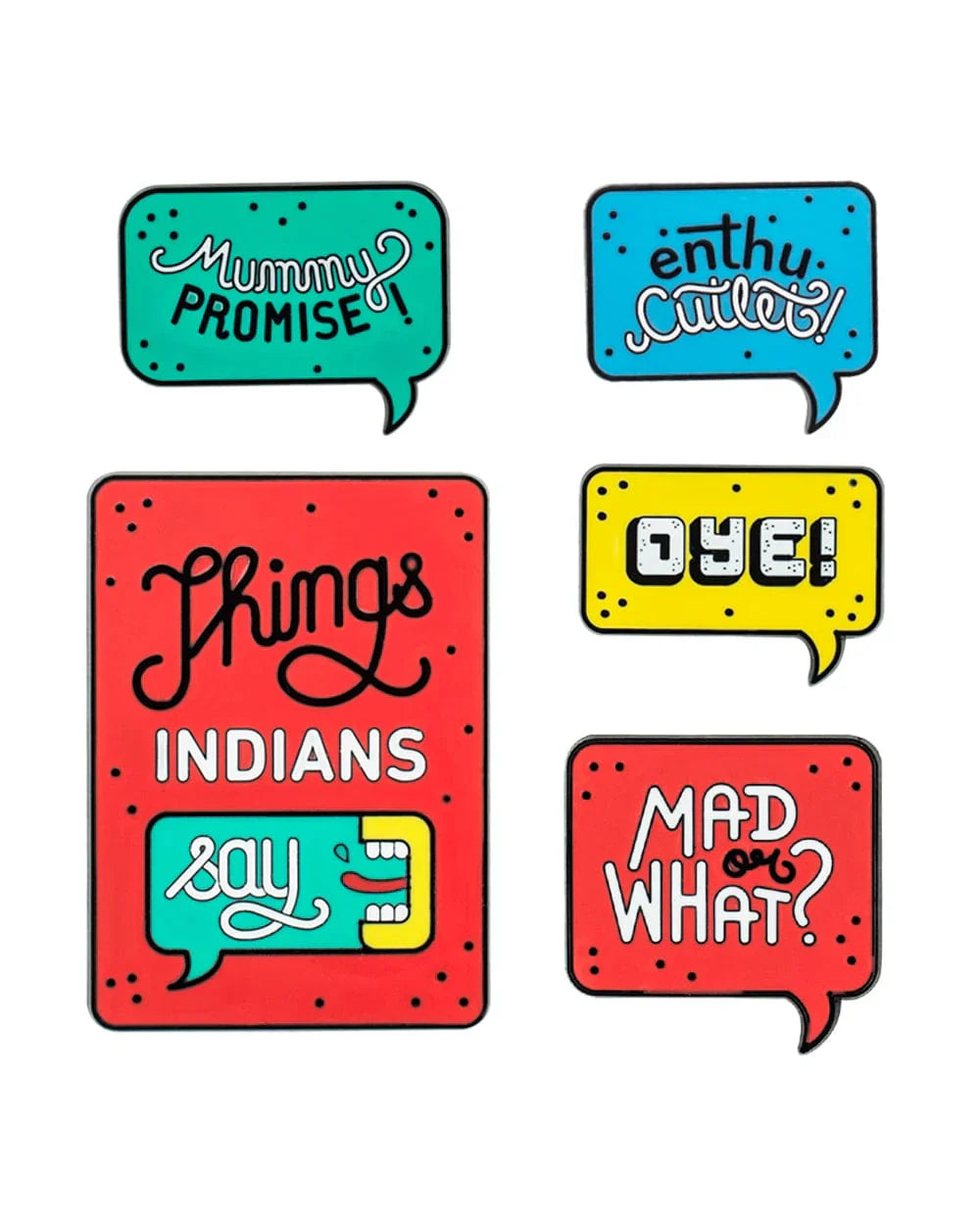 “Things Indians Say “Metal Magnet- Set of 5