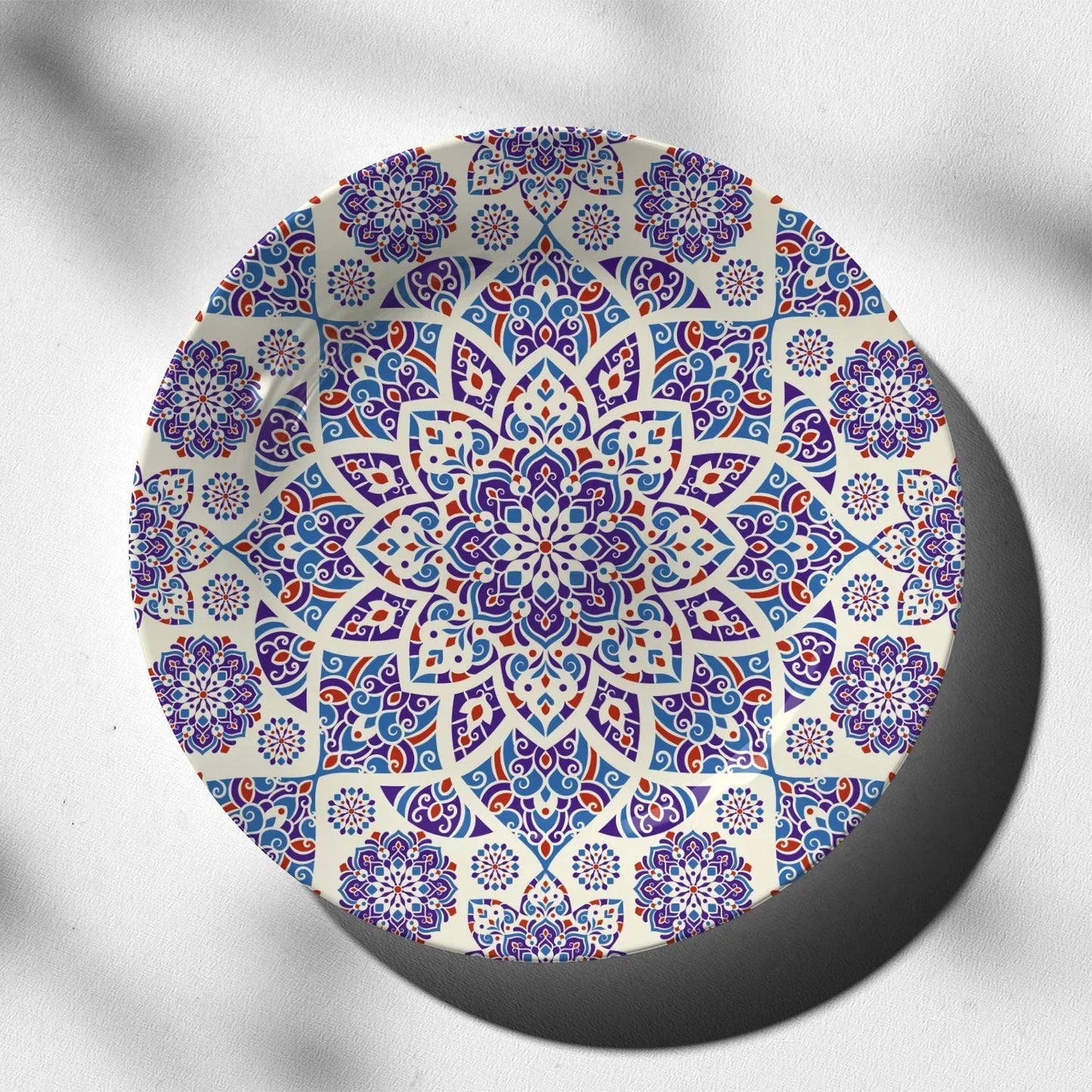 Red and blue Turkish decor plate