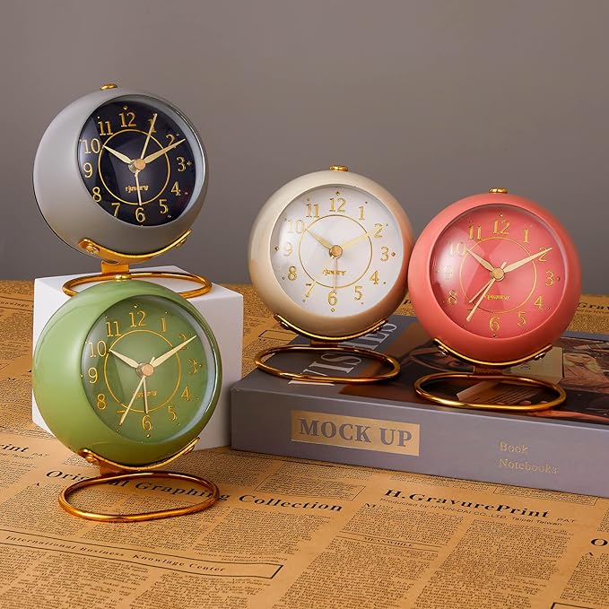 Metal Desk Alarm Clock, Bedside Décor