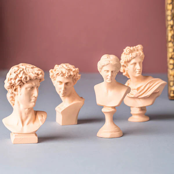 Mini Greek Head Showpiece - Set of 4