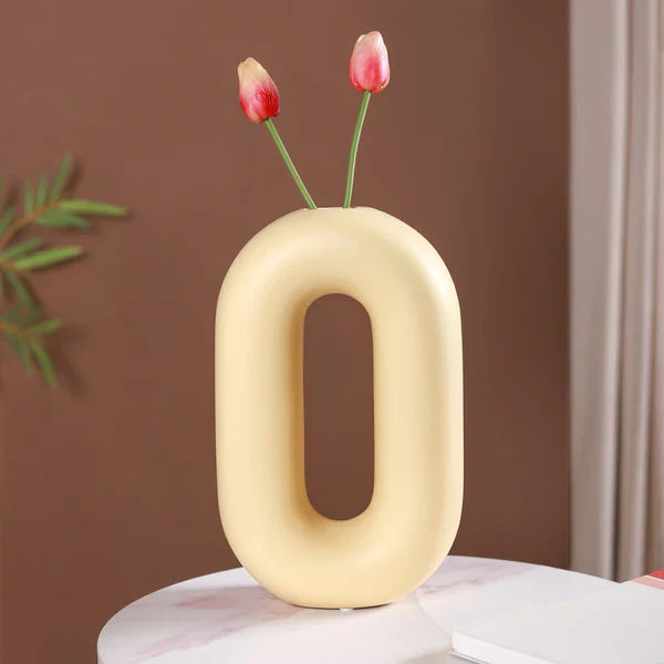 Capsule Donut Vase - Pastel Yellow