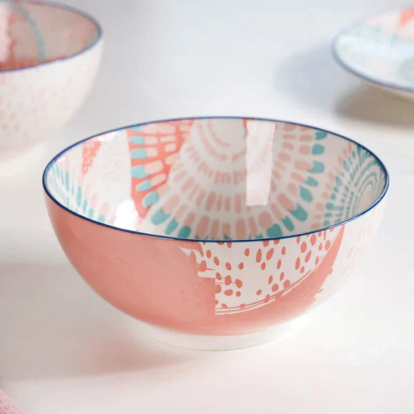 Pastel Ceramic Serving Bowls - Set Of 2 ,1650ml