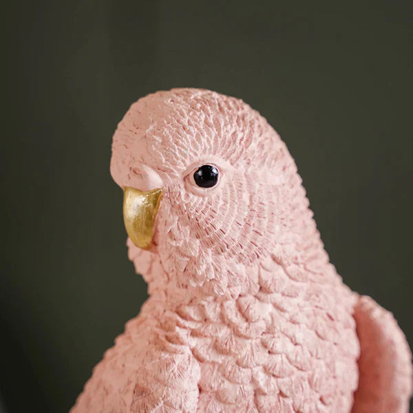 Parakeet Showpiece With Stand - Pink